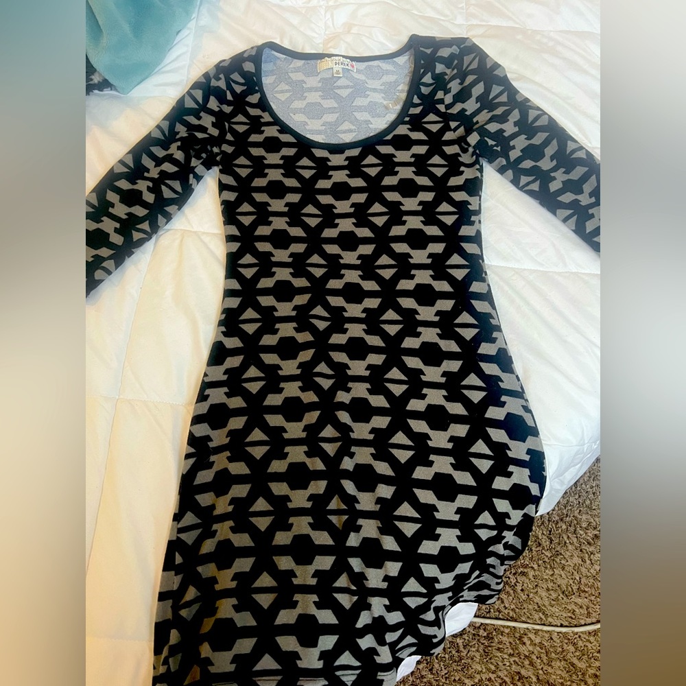 Im in love with derek patterned dress size medium